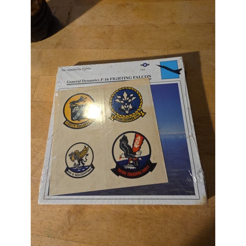 1990 Edito-services War Plane Pack W Stickers Unopened F-16